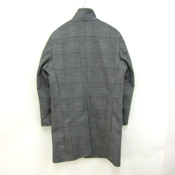 アズールバイマウジー スタンドカラーコート アウター グレンチェック