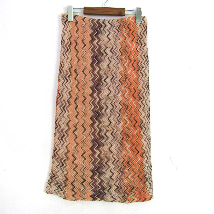 ミッソーニ MISSONI マルチストライプ タイトスカート 膝丈 イタリア製 ミッソーニ MISSONI マルチストライプ タイトスカート 膝丈