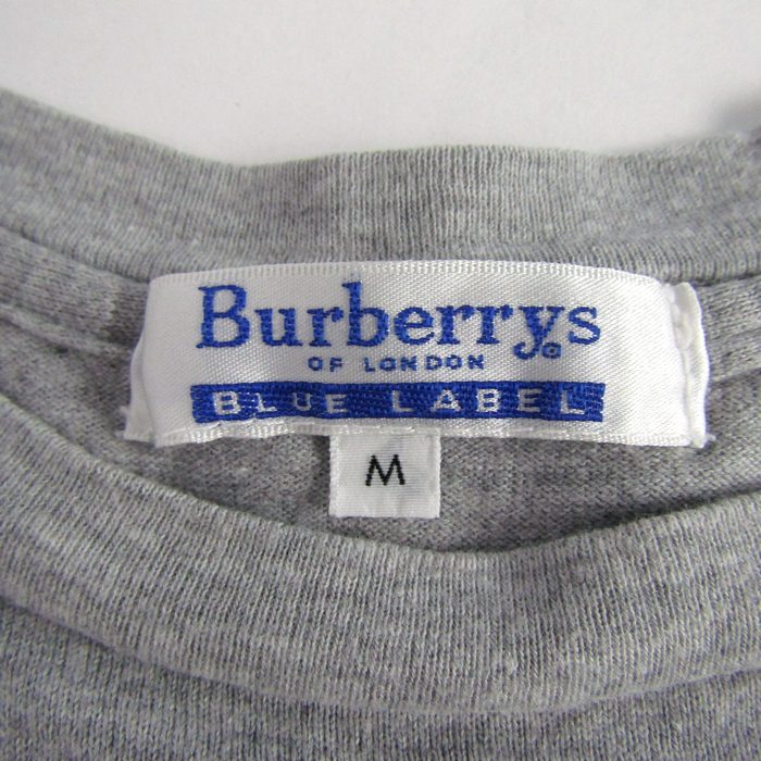 バーバリーズブルーレベル 半袖Ｔシャツ クルーネック トップス レディース Mサイズ グレー系 Burberrys BLUE LABEL バーバリーズブルーレベル 半袖Tシャツ クルーネック トップス