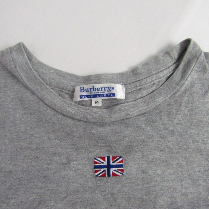 バーバリーズブルーレベル 半袖Ｔシャツ クルーネック トップス レディース Mサイズ グレー系 Burberrys BLUE LABEL バーバリーズブルーレベル 半袖Tシャツ クルーネック トップス