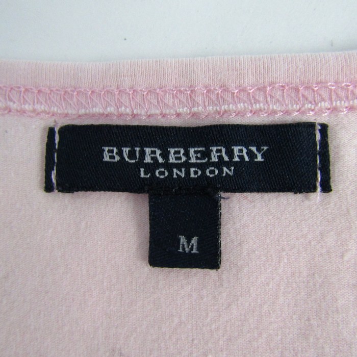 バーバリーロンドン 半袖Ｔシャツ ノバチェック Vネック トップス レディース Mサイズ ピンク BURBERRY LONDON バーバリーロンドン 半袖Tシャツ ノバチェック Vネック