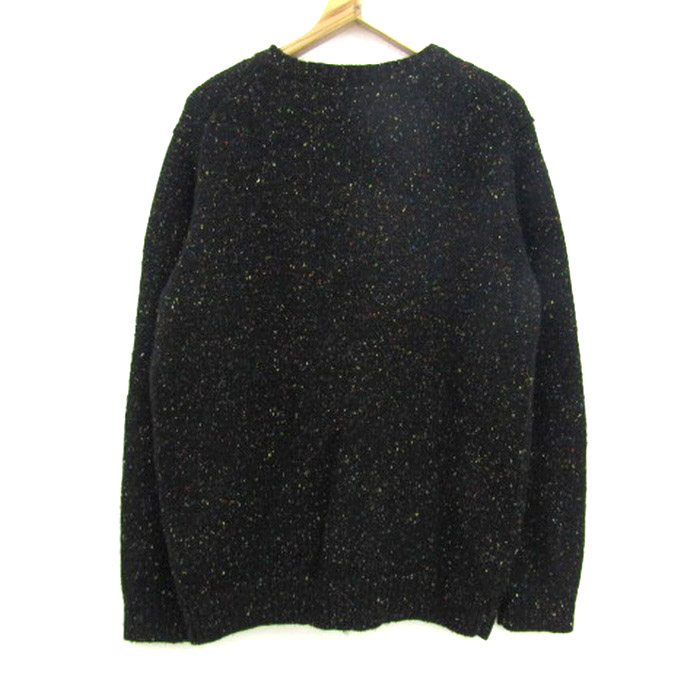 ビームス黒ニット BEAMS（ビームス）クレイジーパターン クルーネックニット