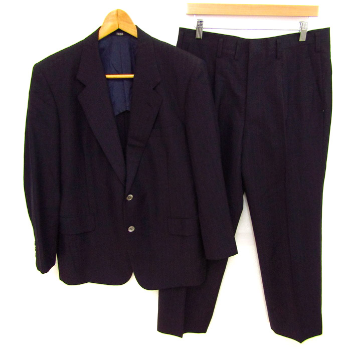 【未使用美品】a.v.v HOMME ストライプ ダブルスーツ セットアップ J.PRESS セットアップ 「ESSENTIAL CLOTHING」ラスティック