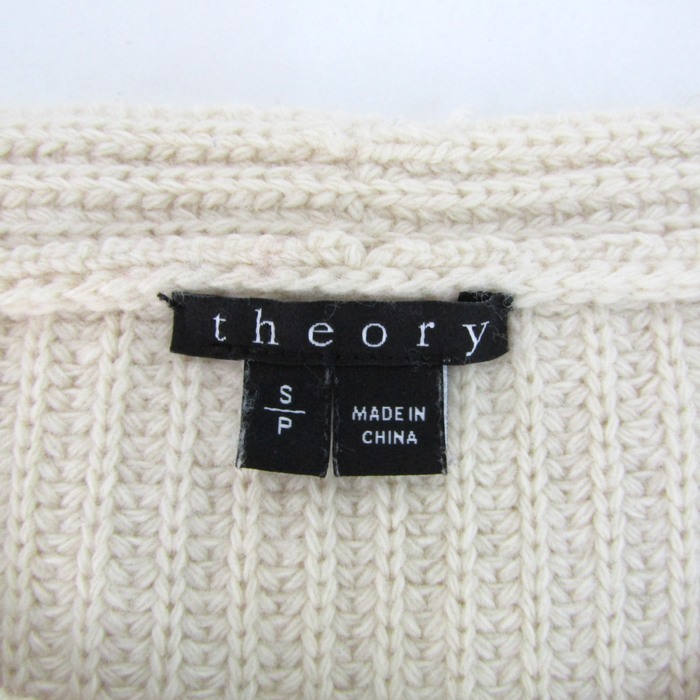 セオリー ニット 半袖 ウール トップス レディース S/Pサイズ クリーム theory セオリー ニット 半袖 ウール トップス レディース S/Pサイズ