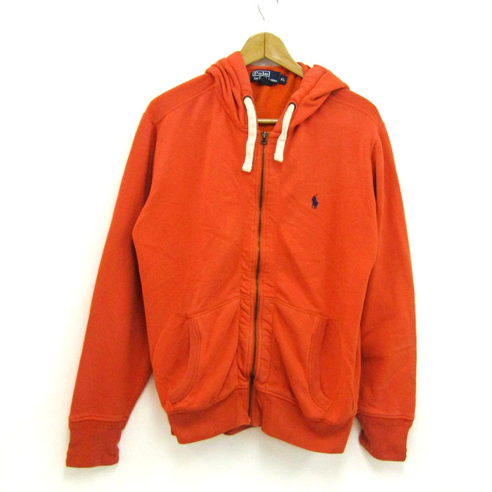 Polo Ralph Lauren オレンジ パーカー S ポロバイラルフローレン パーカー 長袖 大きいサイズ フルジップ