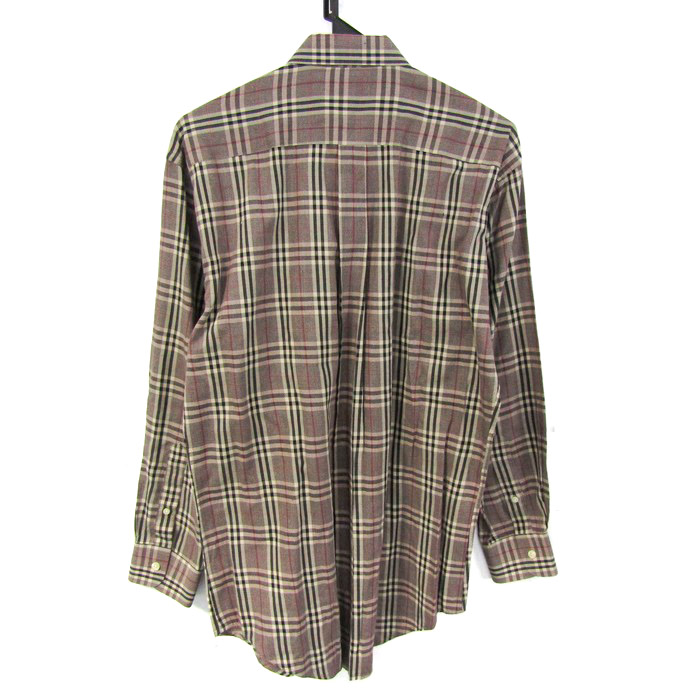 【サイズ40】バーバリー ロンドン ノバチェック ハーフボタン 長袖 シャツ サイズ40】バーバリー ロンドン ノバチェック ハーフボタン 長袖