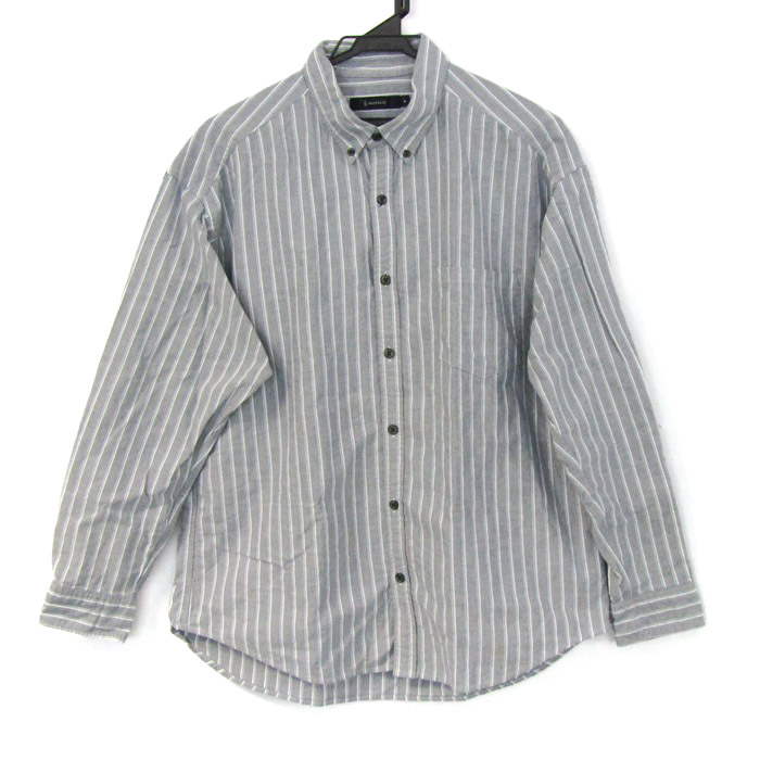 ISSEY MIYAKE MEN ストライプ 長袖シャツ ISSEY MIYAKE MEN 黒 ストライプ 長袖シャツ