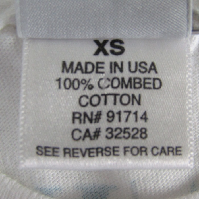 アルマーニエクスチェンジ 半袖Ｔシャツ トップス コットンT USA製 レディース XSサイズ 水色×白 ARMANI EXCHANGE アルマーニエクスチェンジ 半袖Tシャツ トップス コットンT USA