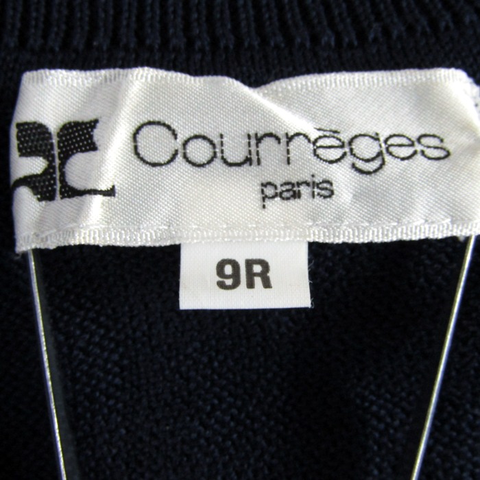 Courreges クレージュ　サマーニットカーディガン　未使用品　サイズ40 Courreges クレージュ サマーニットカーディガン 白レース サイズ40