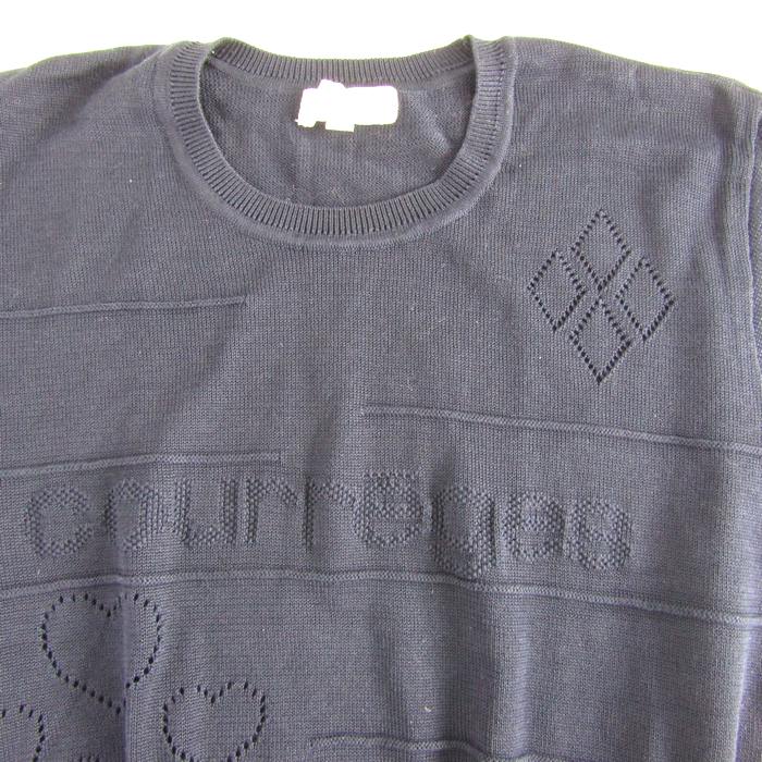 クレージュ 21 ラメ ボートネック 半袖 ニット