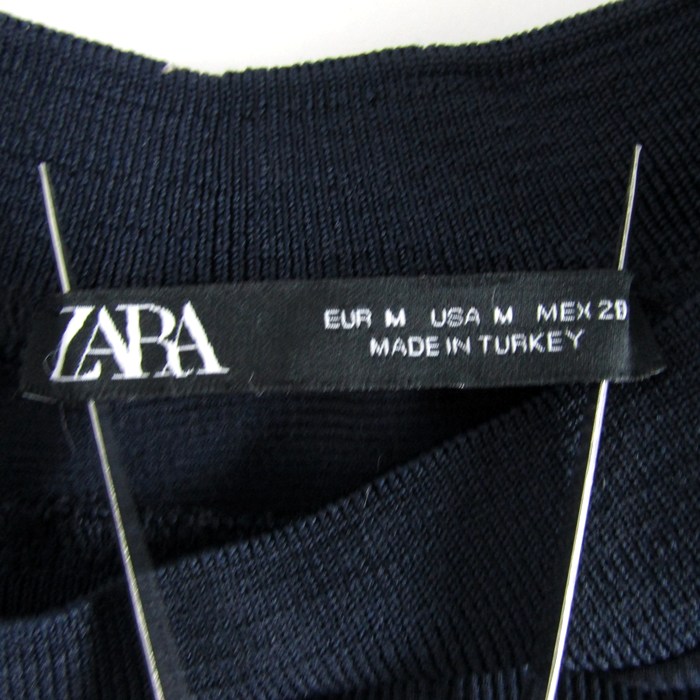 ZARA ストライプ柄　ニット　シャツ　Ｍサイズ LV8aIhaLK ⁄ ZARA(ザラ)の「ストライプ柄ラスティックセーター」を