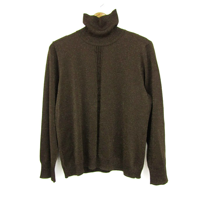 レリアン Leilian 長袖セーター サイズ13+ S ライトブルー レディース ビーズ 美品 トップス