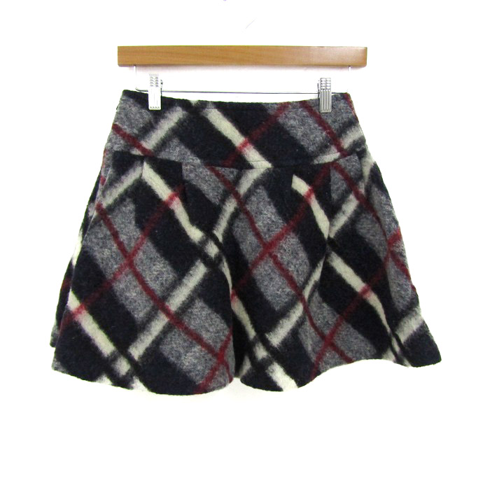 バーバリーブルーレーベル ミニスカート ウール混 ボトムス レディース