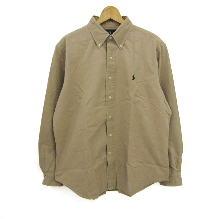 Ralph Lauren シルク混ボタンダウンシャツ メンズXL
