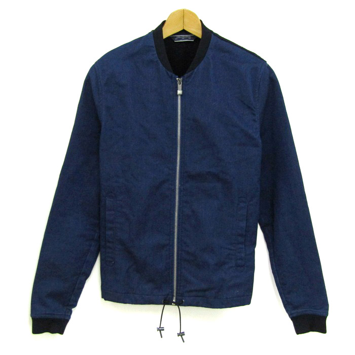 ZARA MAN ザラ　ジャケット　ネイビー　ブルゾン　メンズ ZARA - ZARA MAN シャツジャケット 紺色ネイビー 軽アウターの通販 by