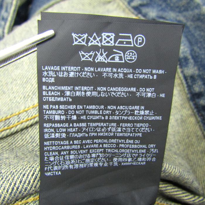 Saint Laurent Paris デニムジャケット インディゴ XS サンローランパリ デニムジャケット Gジャン コットン100