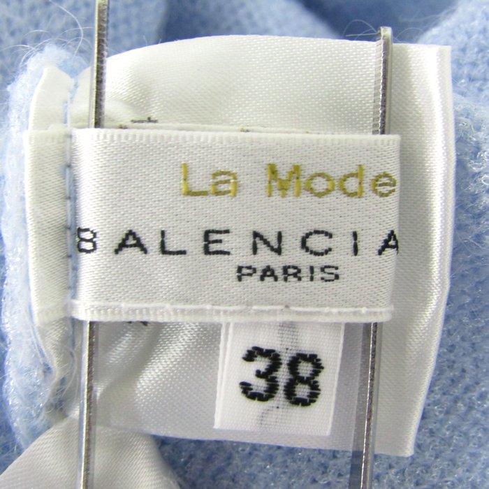 バレンシアガ ニット 長袖 タートルネック ウール混 トップス レディース 38サイズ ブルー系 La Mode BALENCIAGA バレンシアガ ニット 長袖 タートルネック ウール混 トップス