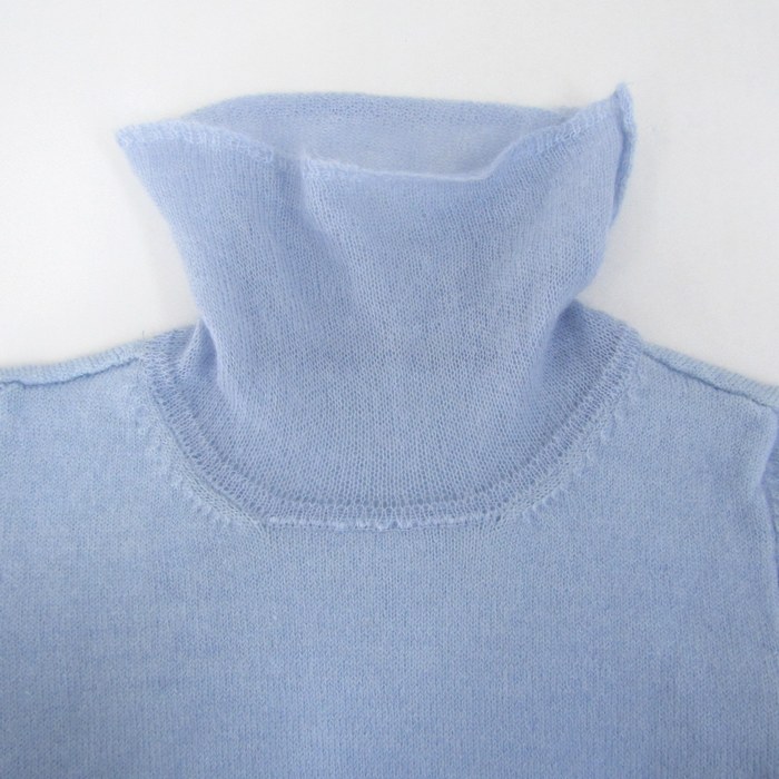 バレンシアガ ニット 長袖 タートルネック ウール混 トップス レディース 38サイズ ブルー系 La Mode BALENCIAGA バレンシアガ ニット 長袖 タートルネック ウール混 トップス