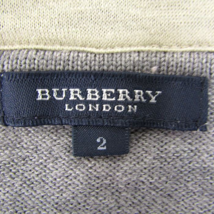 バーバリーロンドン ニットパーカー フルジップ ウール トップス フードひもなし レディース 2サイズ グレー系 BURBERRY LONDON バーバリーロンドン ニットパーカー フルジップ ウール トップス