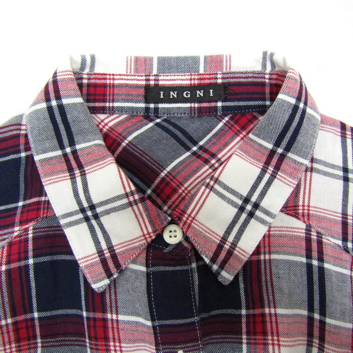 イング 長袖シャツ チェック柄 トップス レディース Mサイズ