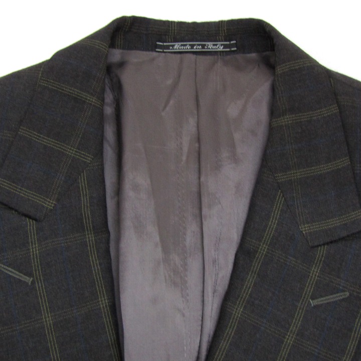 GIANNI VERSACE ダブルジャケット チェック柄 ウール&カシミア