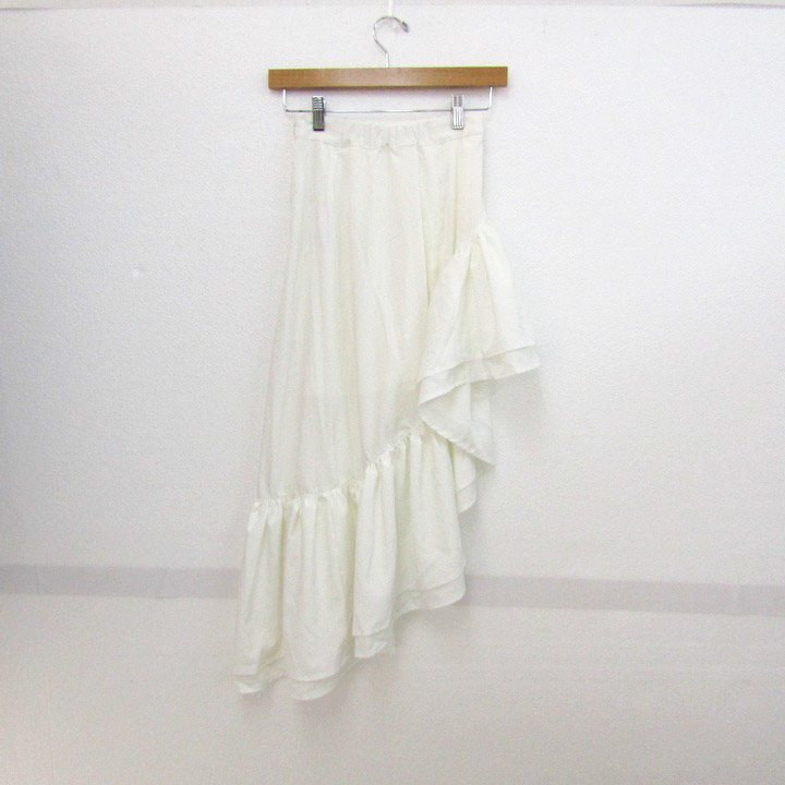 ビアズリー プリーツティアードスカート ホワイト Fサイズ BEARDSLEY