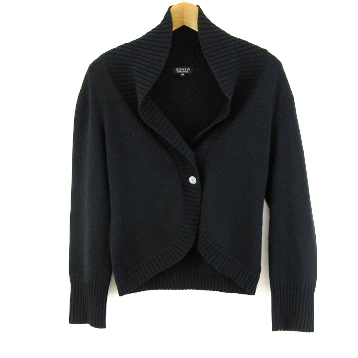 ソニアリキエルSONIA RYKIEL ウールリブニットロングスカート 紺