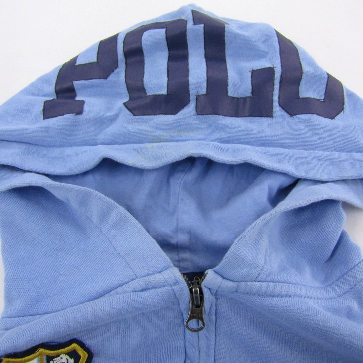 極美品 ポロ ラルフローレン パーカー ジップアップ ビッグポニー 白 ネイビー 美品】ポロラルフローレン ジップパーカー ネイビー ビッグ