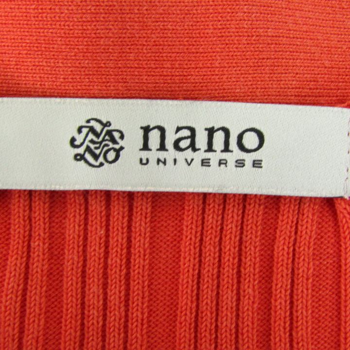 ナノユニバース カーディガン 7分袖 ストレッチ ブランド トップス レディース 2月5日サイズ オレンジ系 nano universe ナノユニバース カーディガン 7分袖 ストレッチ ブランド