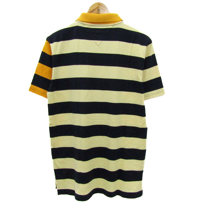 トミーヒルフィガー 100％コットン ポロシャツ (L) ネイビー ゴルフにも！ トミーヒルフィガー ポロシャツ 半袖 コットン100% ブランド トップス