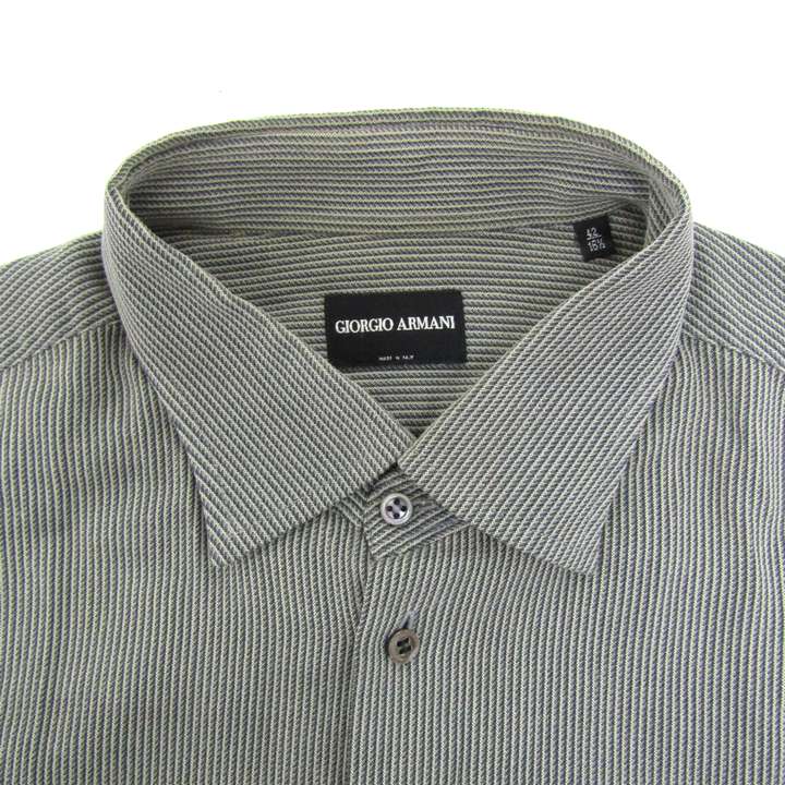 ジョルジオアルマーニ 長袖シャツ ブランド トップス イタリア製 黒