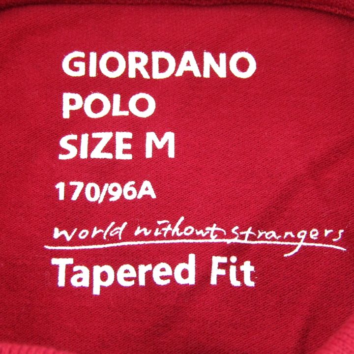 ジョルダーノ ポロシャツ 半袖 Tapered Fit トップス メンズ Mサイズ 
