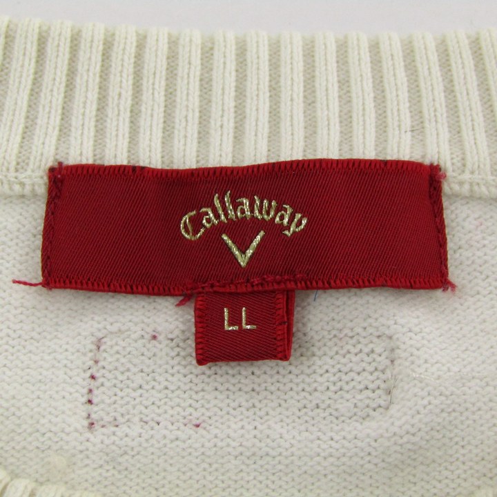 キャロウェイ 【美品】Callaway 赤 LL セーター セーター 長袖 Vネック