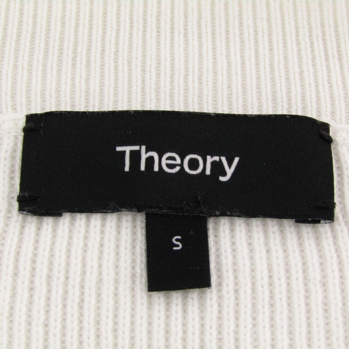 【美品】Theory セオリー ブラック クルーネックニット Mサイズ セオリー ニット トップス 長袖 クルーネック コットン