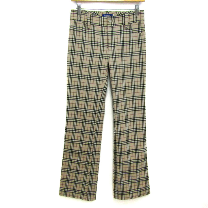 BURBERRY ノバチェック パンツ ベージュ 34 バーバリーロンドンブルーレーベル パンツ ボトムス ノバチェック柄