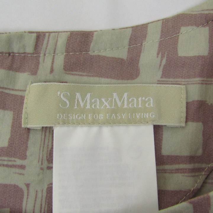 l*n様 【S'MaxMara】美品　ノースリーブ　スクエア柄　ワンピース！ 中古・古着通販】'S Max Mara (エスマックスマーラ) フラワー