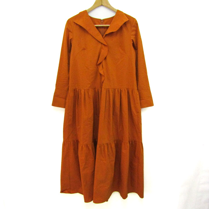 アクアスキュータム ロングワンピース トップス 長袖 フレア 日本製