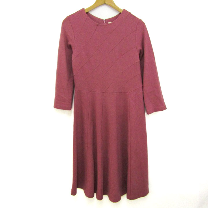 未使用 タグ付き シビラ 半袖ワンピース 花柄 ジャガード ベルテッド