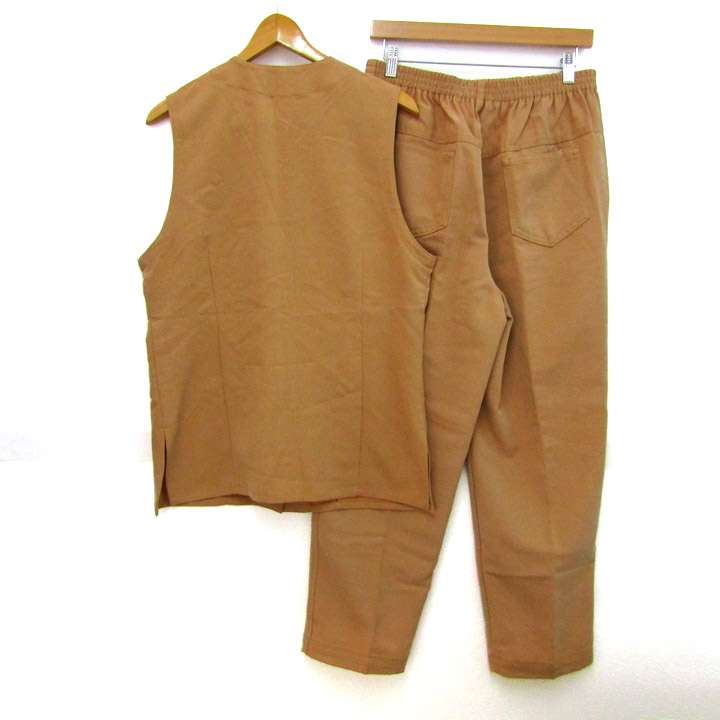 ミセスロゼスタ セットアップ 大きいサイズ ベスト パンツ 上下セット