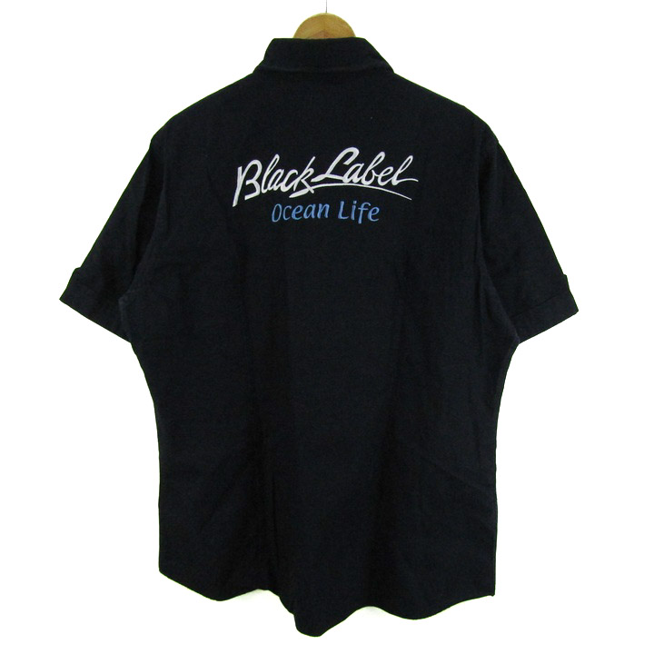 バーバリーブラックレーベル 半袖シャツ トップス ボーリングシャツ  