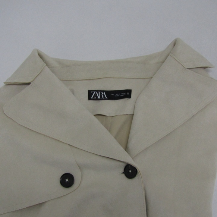 ザラ ベスト ジャケット アウター ロングジレ ベルト付き レディース Sサイズ ベージュ ZARA ザラ ベスト ジャケット アウター ロングジレ ベルト付き