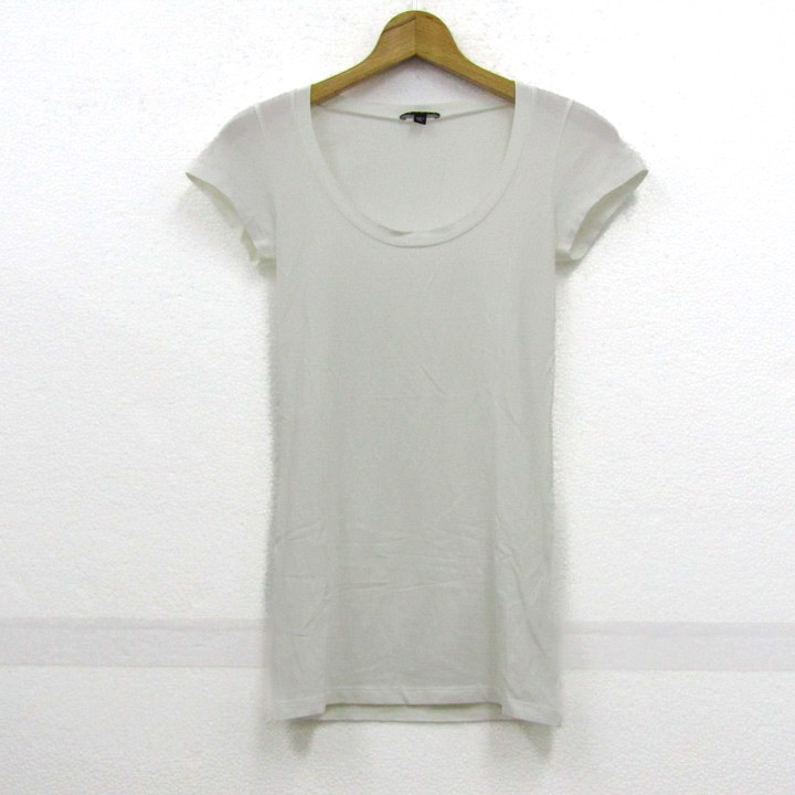 セオリー 半袖Ｔシャツ トップス Uネック コットンストレッチ レディース Sサイズ ホワイト theory セオリー 半袖Tシャツ トップス Uネック コットンストレッチ