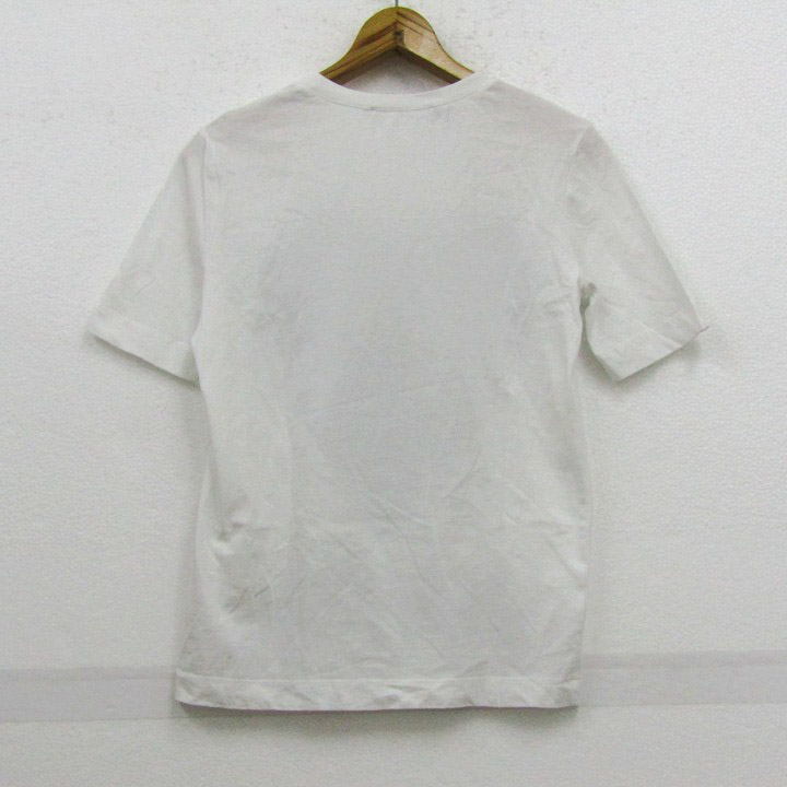 ラブモスキーノ 半袖Ｔシャツ トップス ハート チェッカー柄 レディース USA2サイズ 白×黒 LOVE MOSCHINO ラブモスキーノ 半袖Tシャツ トップス ハート チェッカー柄
