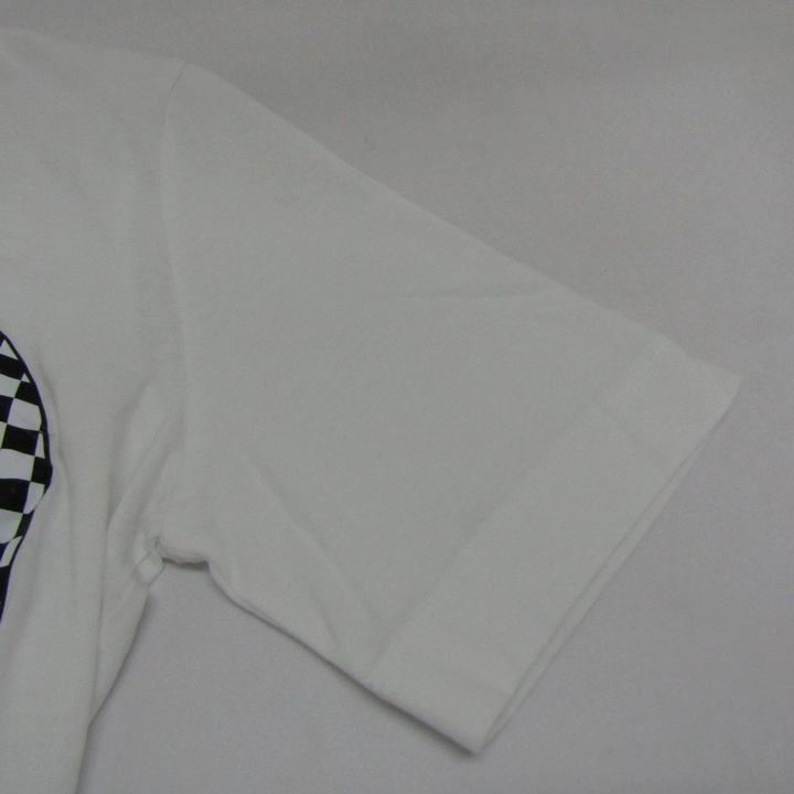 ラブモスキーノ 半袖Ｔシャツ トップス ハート チェッカー柄 レディース USA2サイズ 白×黒 LOVE MOSCHINO ラブモスキーノ 半袖Tシャツ トップス ハート チェッカー柄