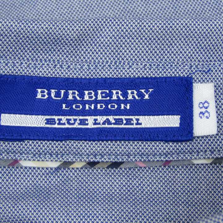 バーバリーブルーレーベル 半袖シャツ ホースマーク トップス レディース 38サイズ ブルー系 BURBERRY BLUE LABEL バーバリーブルーレーベル 半袖シャツ ホースマーク トップス
