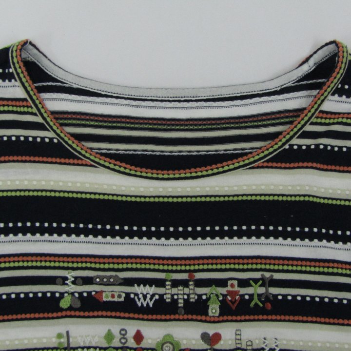 レリアン 半袖Ｔシャツ クルーネック ボーダー トップス レディース 9サイズ ブラック系 Leilian レリアン 半袖Tシャツ クルーネック ボーダー トップス