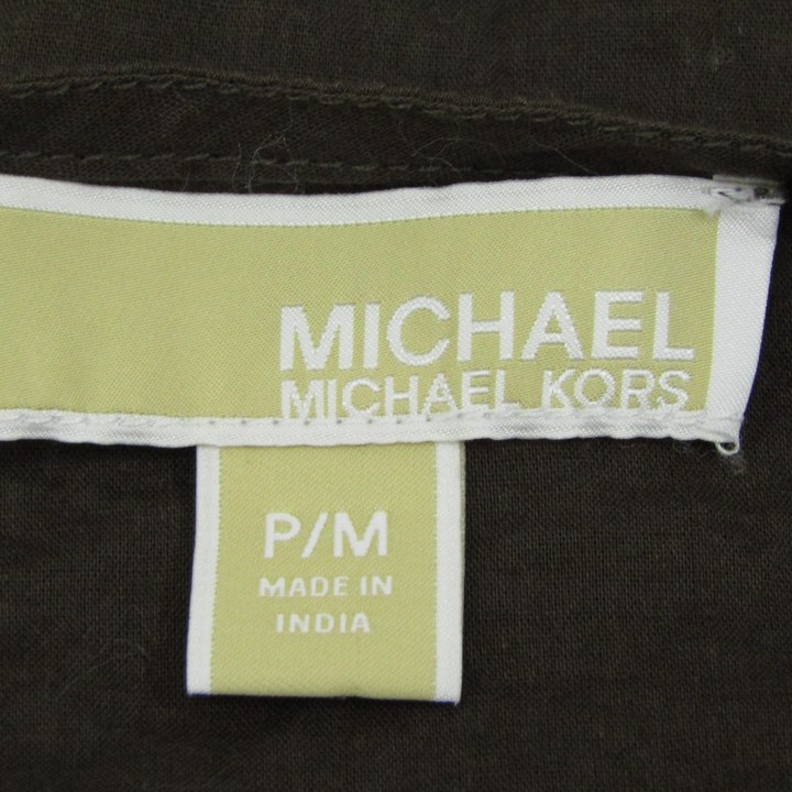 マイケルコース 長袖 カットソー シャツ チュニック トップス レディース P/Mサイズ ブラウン Michael Kors MICHAEL KORS - マイケルコース 長袖 カットソー シャツ