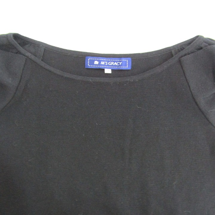 エムズグレイシー カットソー シャツ トップス ボートネック 日本製