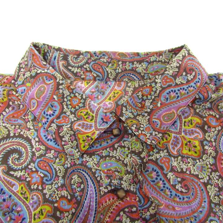 #anc レリアン Leilian カットソー 13+ ピンク 紫 総柄 ペイズリー柄 大きいサイズ 日本製 美品 レディース [942949] ペイズリー柄プリントカットソー【Leilian WHITE