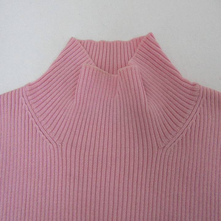 ラルフローレン ニット トップス ノースリーブ リブ ハイネック レディース Lサイズ ピンク RALPH LAUREN ラルフローレン ニット トップス ノースリーブ リブ ハイネック